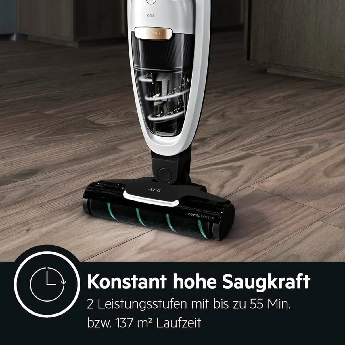 AEG QX8-2-PALR Akku-Hand-und Stielstaubsauger, 2in1 Design, starke Saugleistung, ergonomisches Design 5