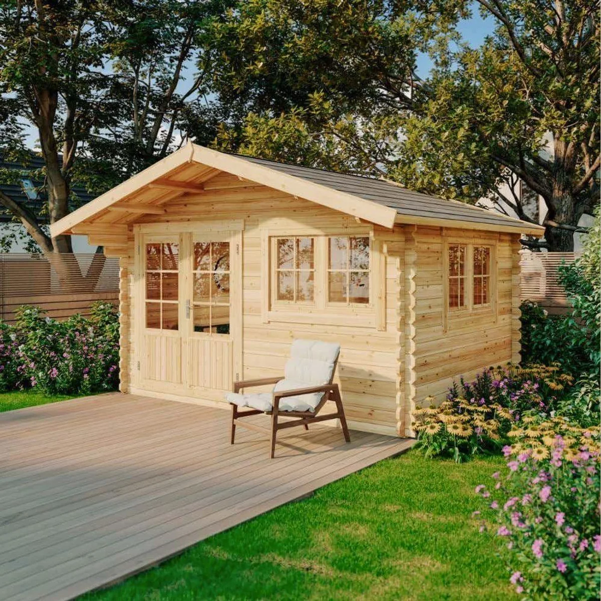 Alpholz Gartenhaus Gabriel-34, 34 mm Wände, großzügiger Raum — 10,07 m² Grundfläche 2