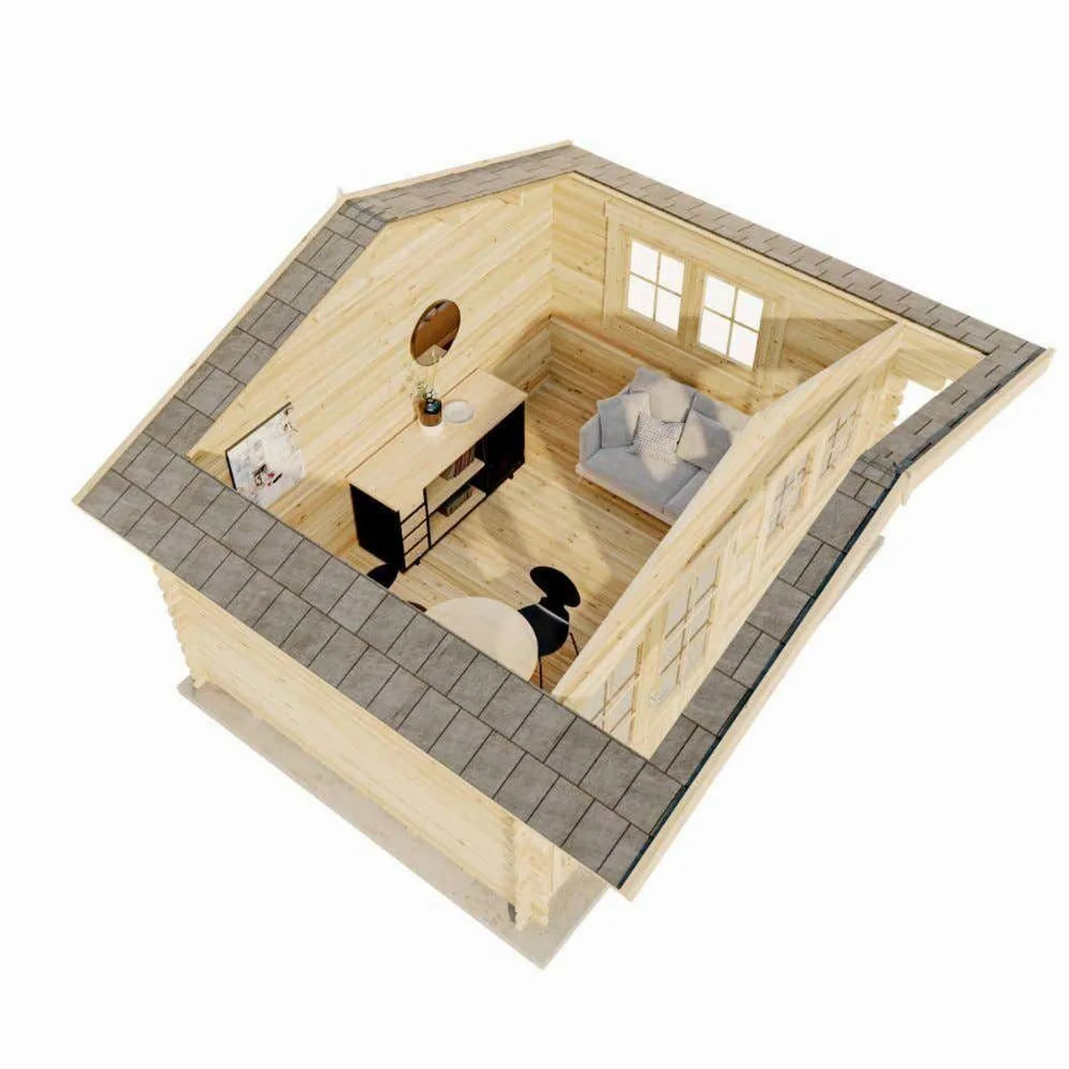 Alpholz Gartenhaus Gabriel-34, 34 mm Wände, großzügiger Raum — 10,07 m² Grundfläche 4