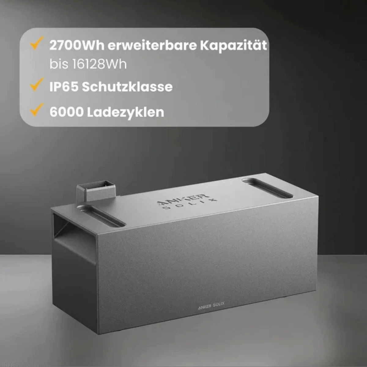 Anker SOLIX BP2700 Erweiterungsbatterie, 2688 Wh Kapazität, IP65 Schutz 5