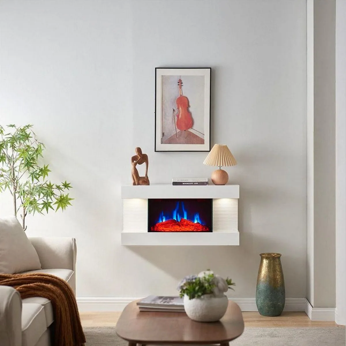 Balderia Elektrokamin Ida, 3D Flammeneffekt, 1800 W Heizleistung, LED-Ambientebeleuchtung 2
