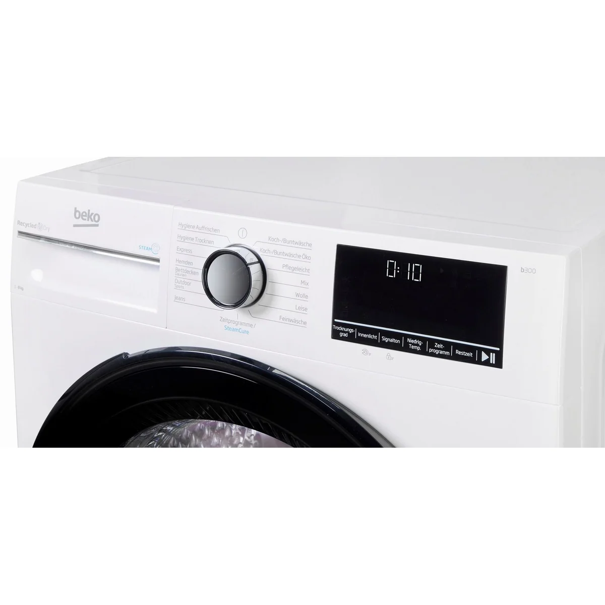 BEKO B3TO82C9W Wärmepumpentrockner, 8 kg Fassungsvermögen, multifunktionales Display 4