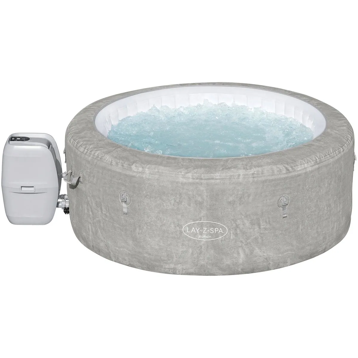 Bestway LAY-Z-SPA Zurich AirJet, 4 Personen, selbstaufblasend — Heizfunktion, Massage, Frostschutz 4