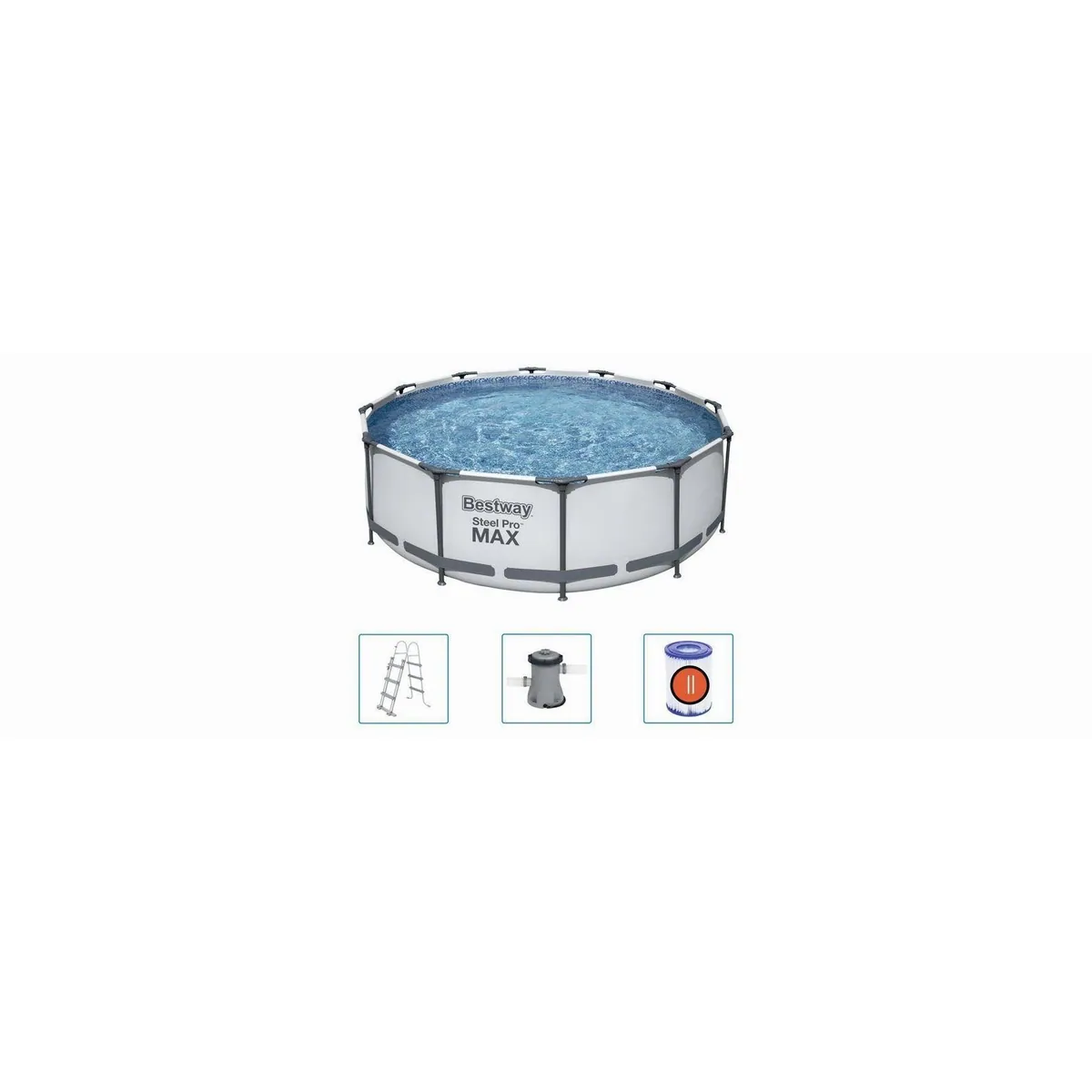 Bestway Steel Pro Max Pool Set, 366 cm rund, robust und einfach aufzubauen 3