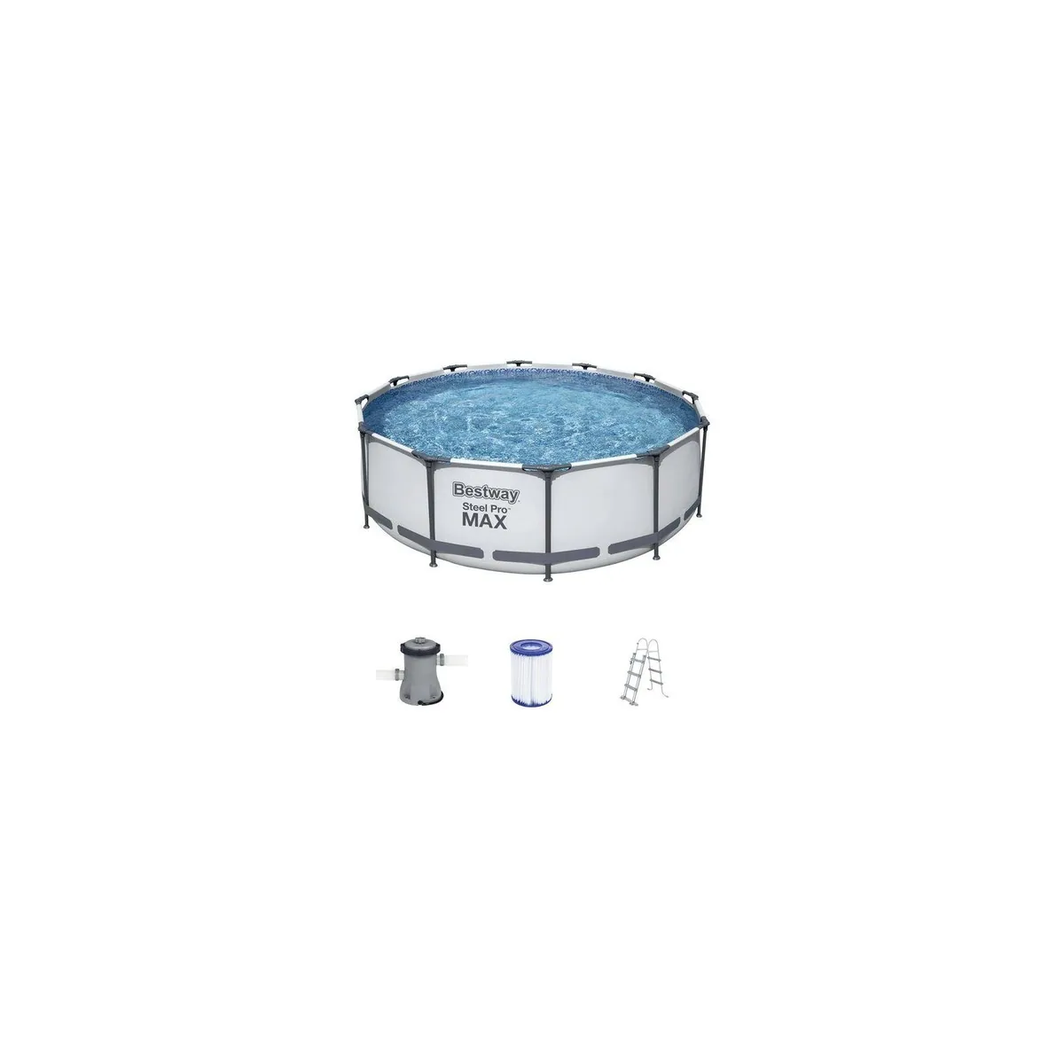 Bestway Steel Pro Max Pool Set, 366 cm rund, robust und einfach aufzubauen 4