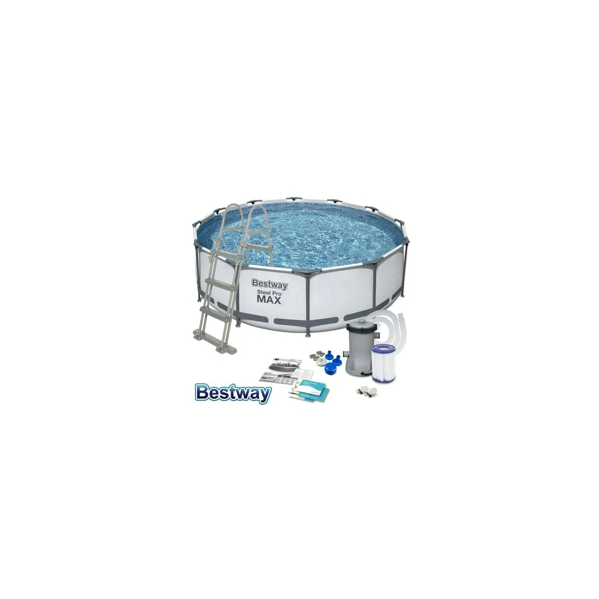 Bestway Steel Pro Max Pool Set, 366 cm rund, robust und einfach aufzubauen 5