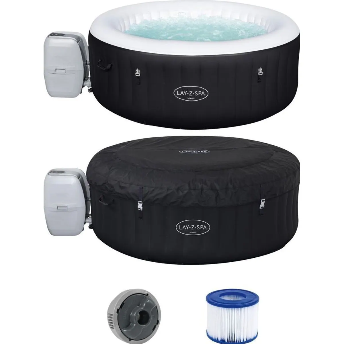 Bestway Lay-Z-Spa Miami AirJet, 180x66 cm, multifunktionale Pumpe 3
