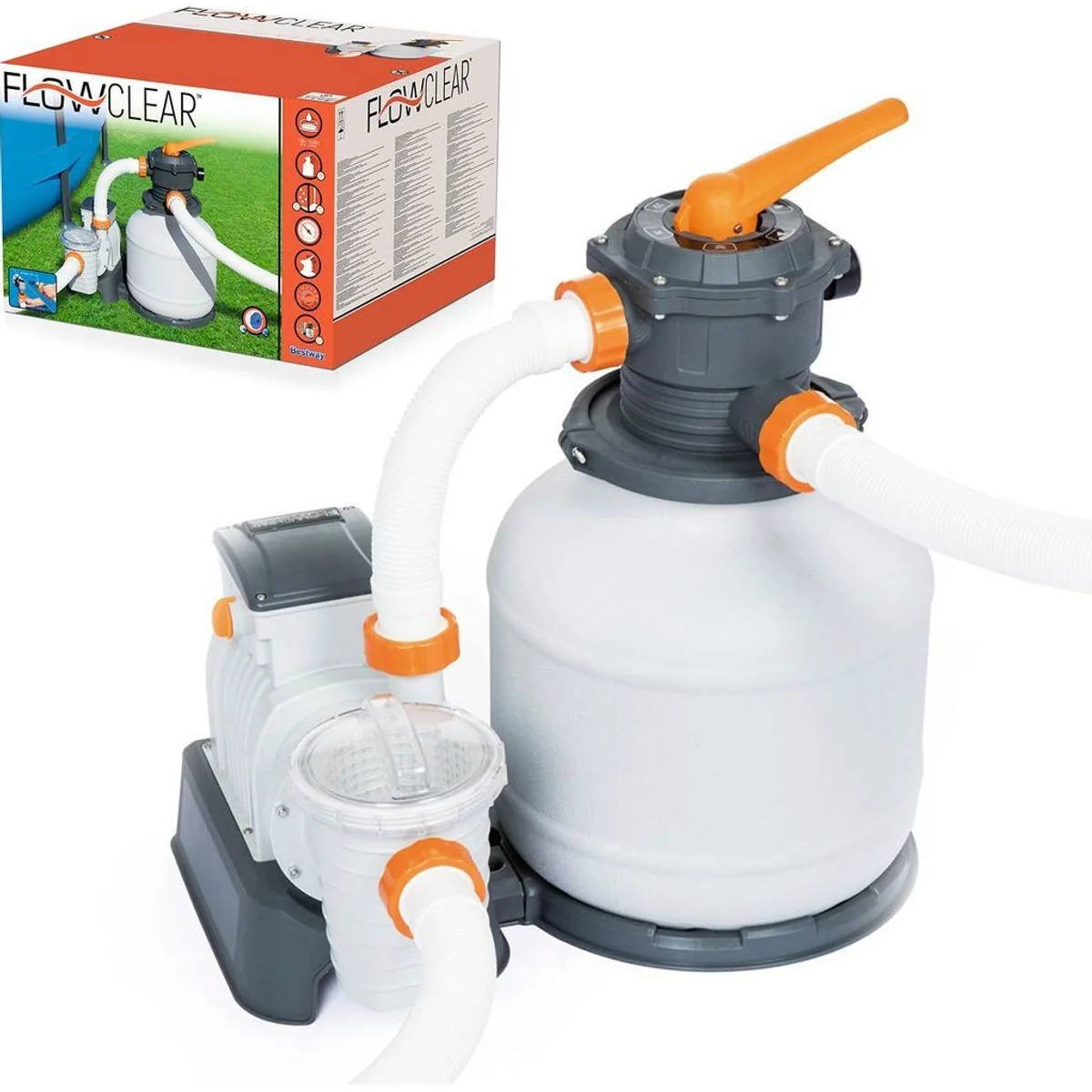 Bestway Flowclear Sandfilteranlage, 5.678 l/h, mit Zeitschaltuhr