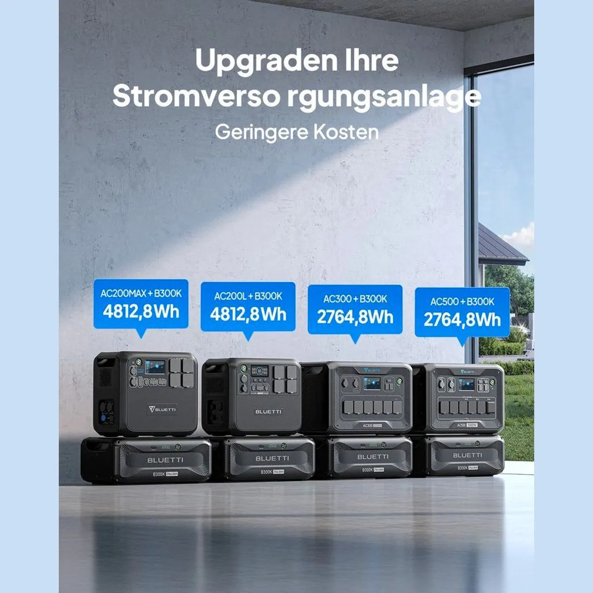 BLUETTI B300K Erweiterungsakku, 2764.8Wh, hohe Kompatibilität, schnelles Aufladen 2