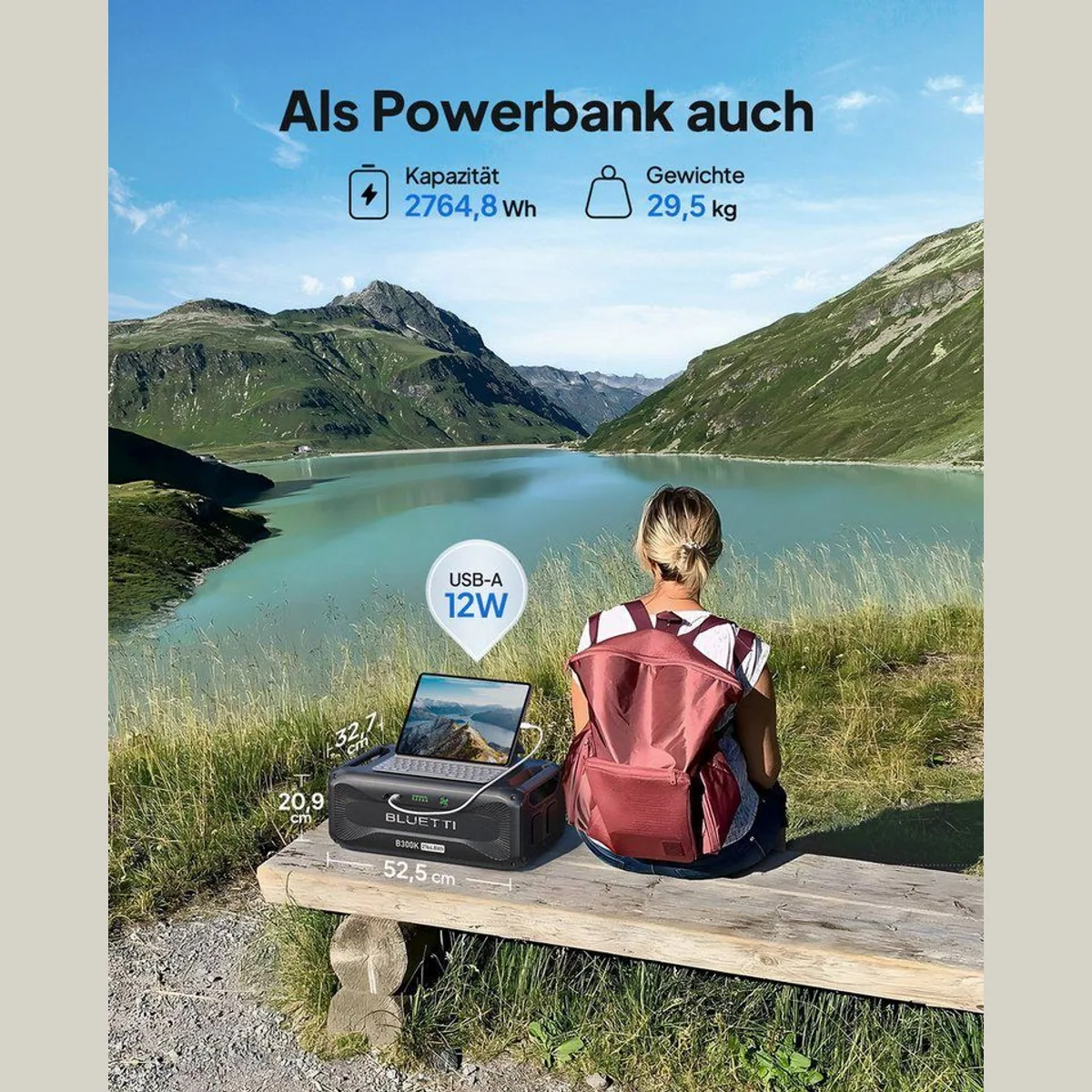 BLUETTI B300K Erweiterungsakku, 2764.8Wh, hohe Kompatibilität, schnelles Aufladen 3