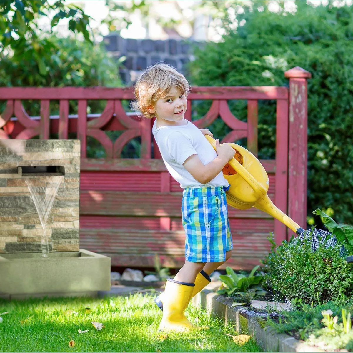 blumfeldt Watergate Gartenbrunnen, 50 cm Breite, witterungsbeständig, LED-Beleuchtung 3