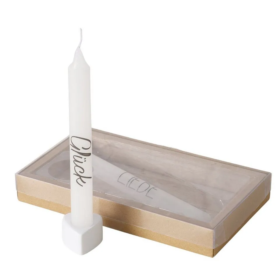 BOLTZE Stumpenkerze Set, 4-teilig, Geschenkbox, für besondere Anlässe