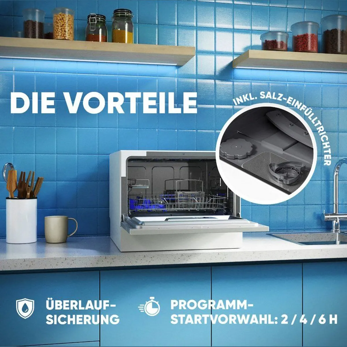BOMANN TSG 7405 Tischgeschirrspüler, kompakt, 5 Programme, energieeffizient 5