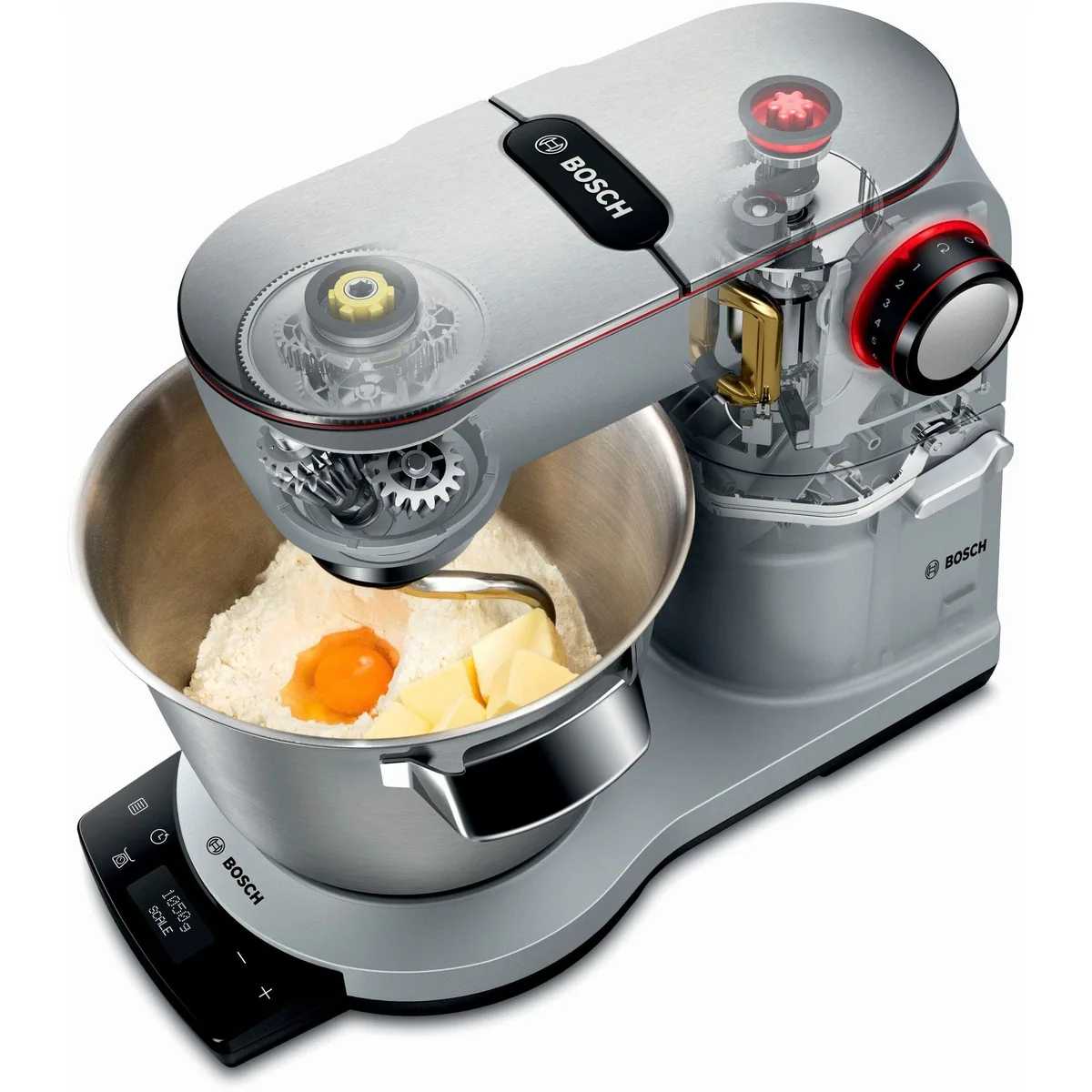 BOSCH OptiMUM MUM9AX5S00 Küchenmaschine, integrierte Waage, 1500 Watt Motor, Vollmetall-Gehäuse Dieses Produkt der Marke BOSCH wird von uns als 5