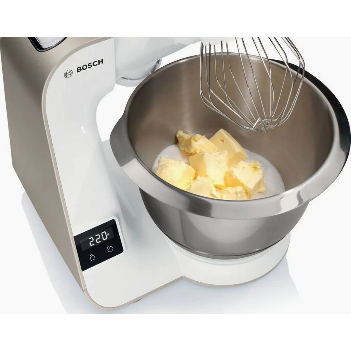 BOSCH MUM5XW40 Küchenmaschine, integrierte Waage, 1000 W, 3,9 l Schüssel Dieses Produkt der Marke BOSCH wird von uns als unabhängigem Händler 3