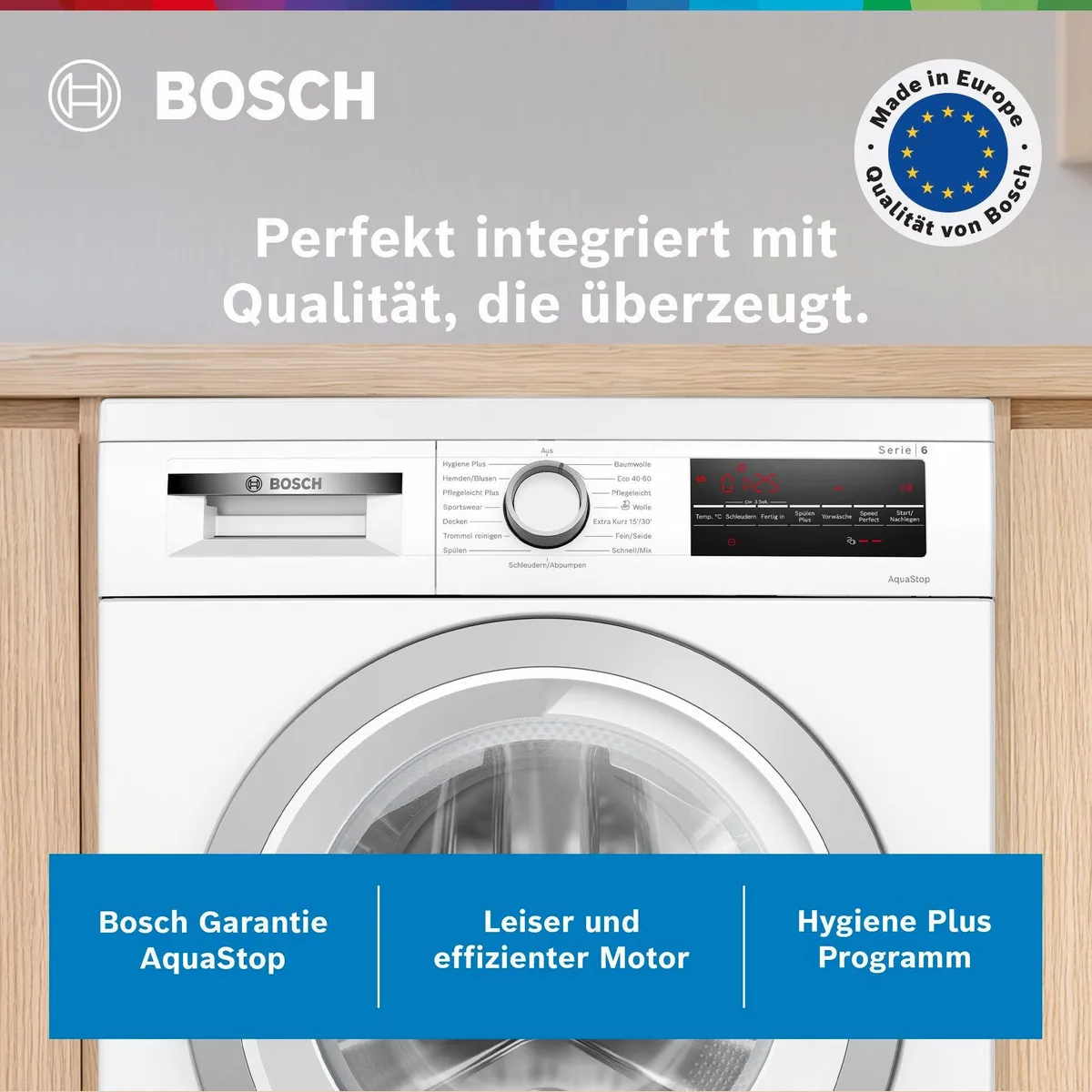 BOSCH WUU28T70 Waschmaschine, energieeffizient, leiser Invertermotor, praktische Nachlegefunktion Dieses Produkt der Marke BOSCH wird von uns als 2