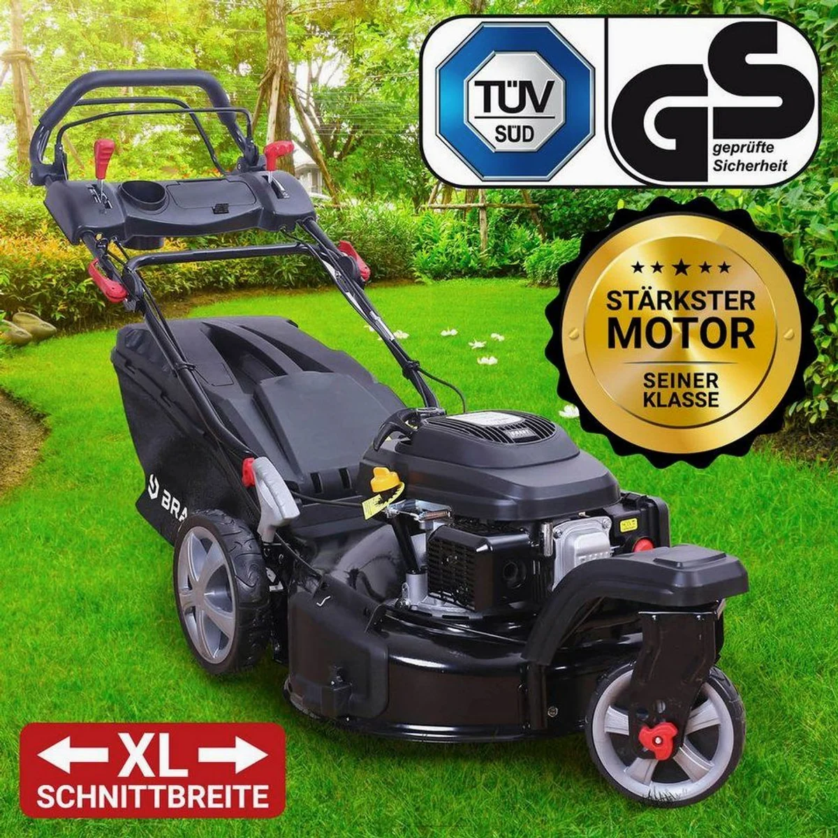 BRAST Trike Rasenmäher, 5,2 kW Motor, 53 cm Schnittbreite, 4in1-Funktion 2