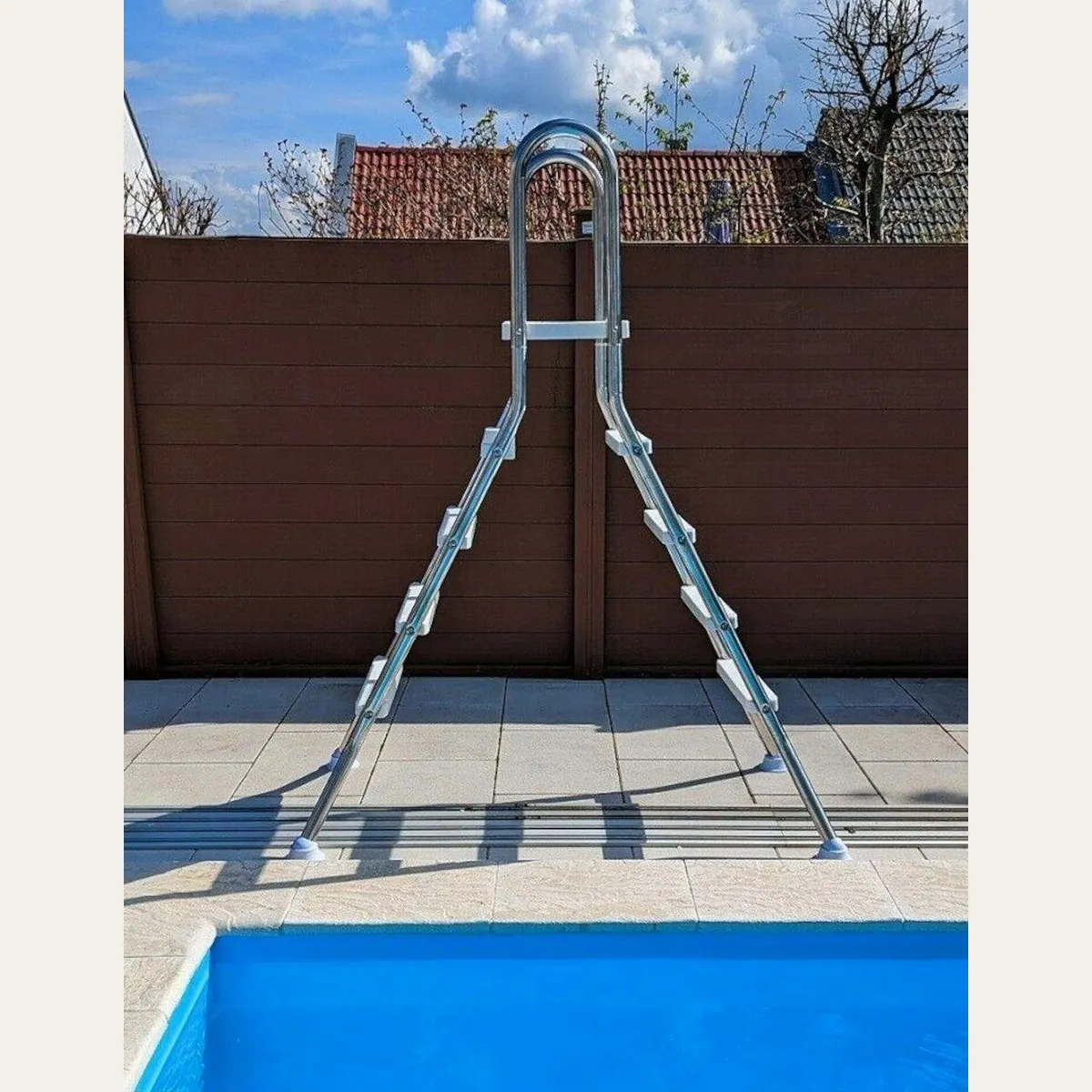 CARIBIC BIG XL Poolleiter, rostfreier Edelstahl, rutschhemmende Stufen 2