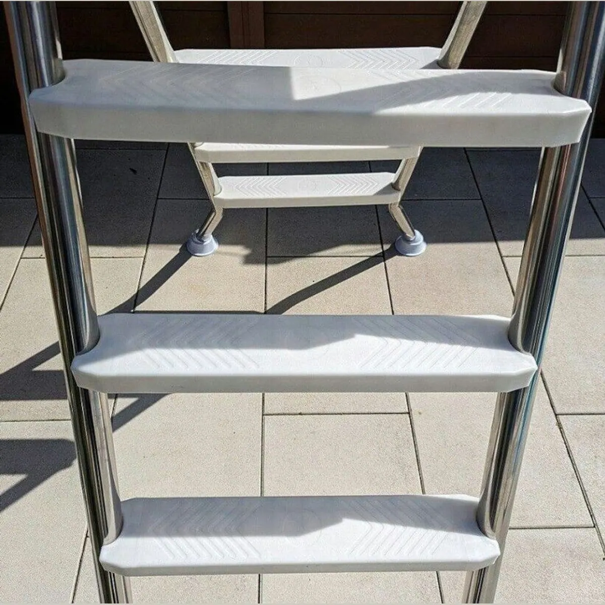 CARIBIC BIG XL Poolleiter, rostfreier Edelstahl, rutschhemmende Stufen 5