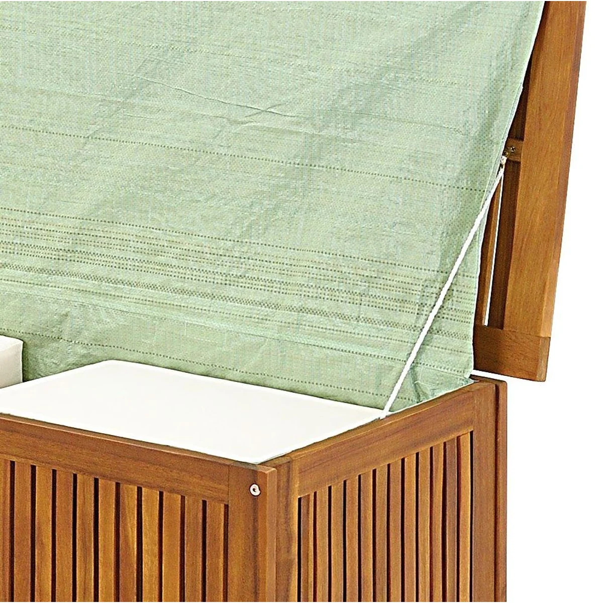 Casaria Auflagenbox, geräumig, mit Innenplane, aus Akazienholz 2