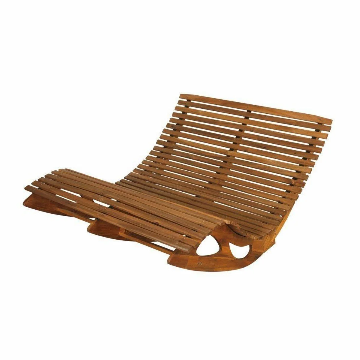 CHILLROI Doppelschwungliege XXL, ergonomisch, Wippfunktion, Akazienholz 3