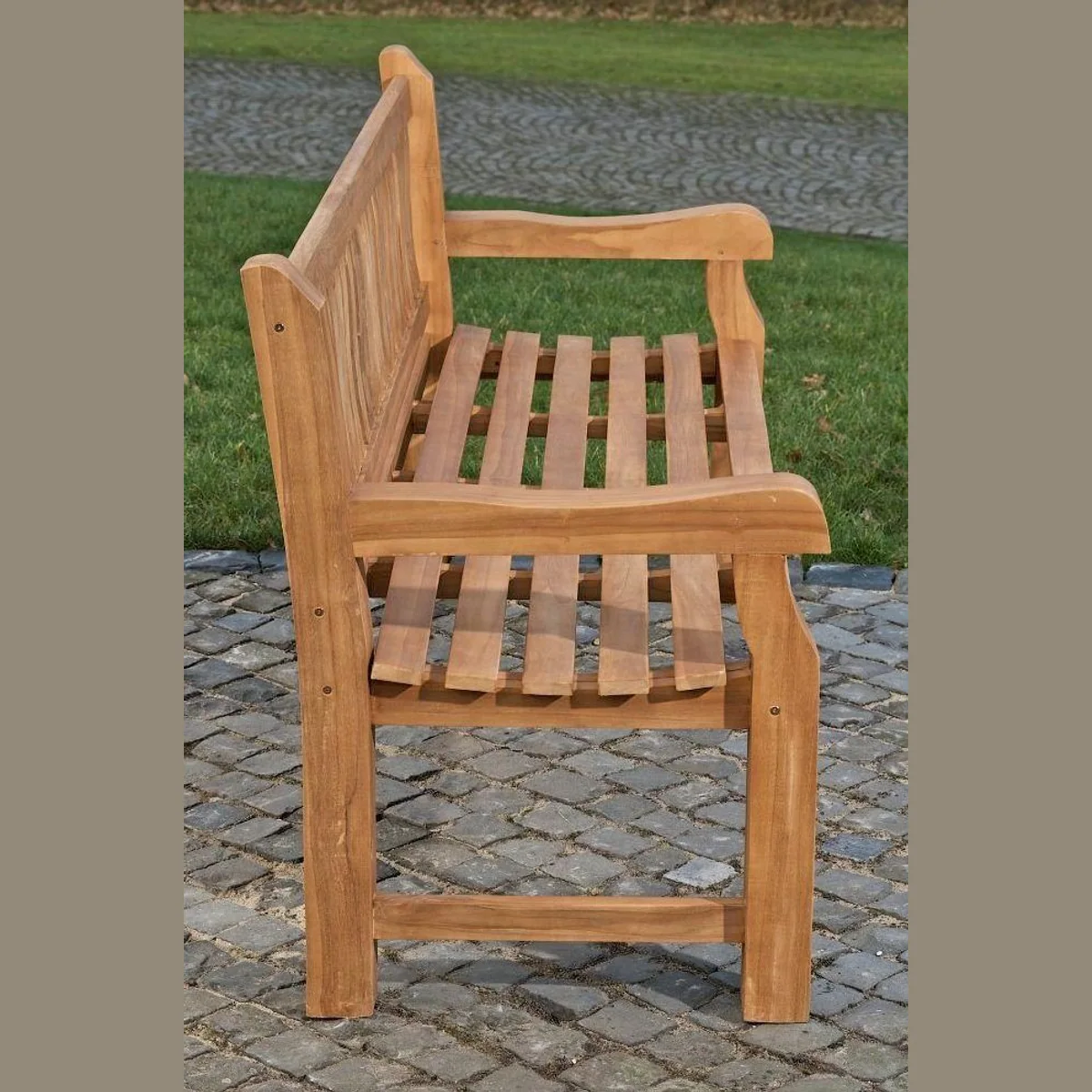 CLP Gartenbank Jackson V2, Teakholz, ergonomischer Sitzkomfort — 120-240 cm 3