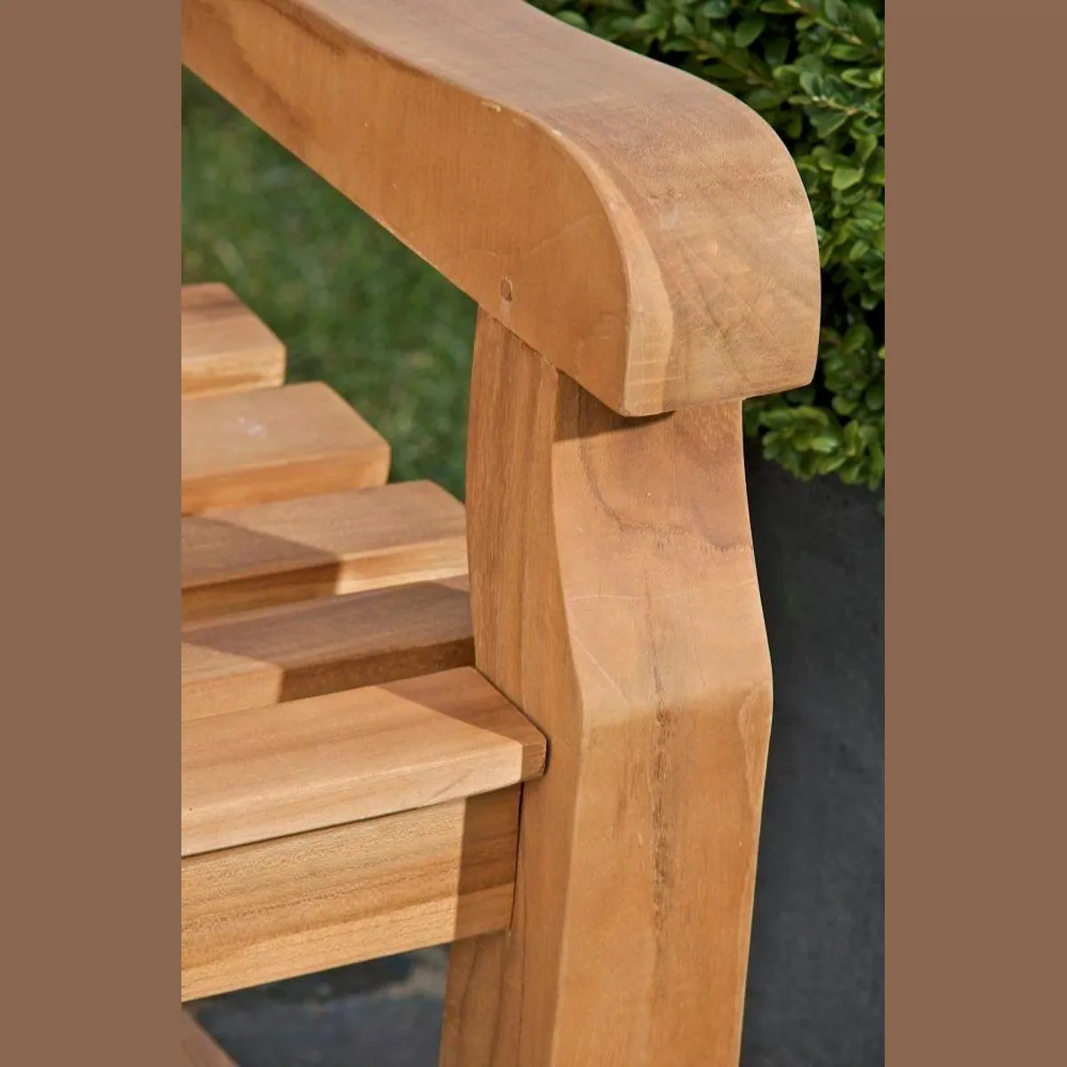 CLP Gartenbank Jackson V2, Teakholz, ergonomischer Sitzkomfort — 120-240 cm 5