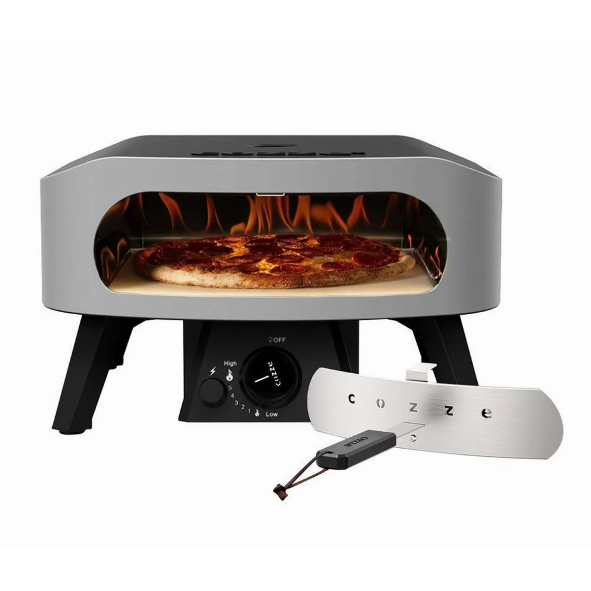 COZZE Pizzaofen Gas-Pizzaofen Classic 13", hohe Temperaturen und tragbar