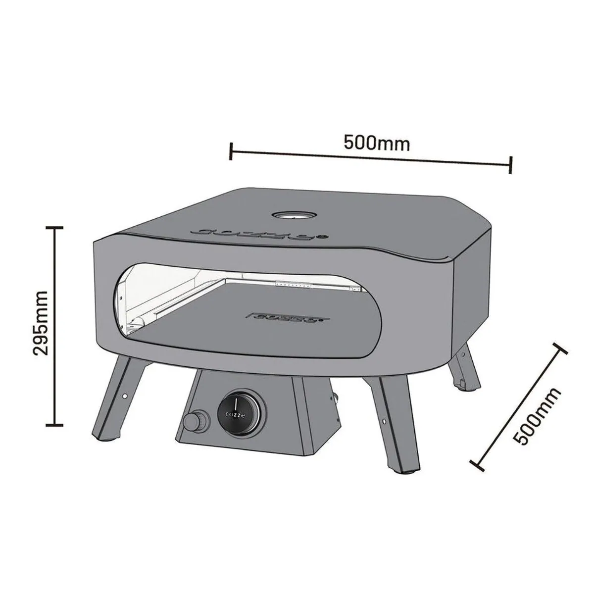 COZZE Pizzaofen Gas-Pizzaofen Classic 13", hohe Temperaturen und tragbar 5