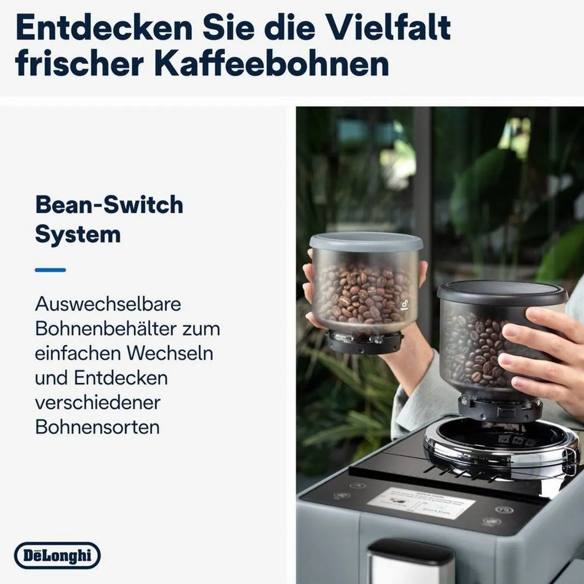 De'Longhi Rivelia EXAM440.55.G, 16 Kaffee-Rezepte, innovatives Bean-Switch-System, Touchdisplay 2