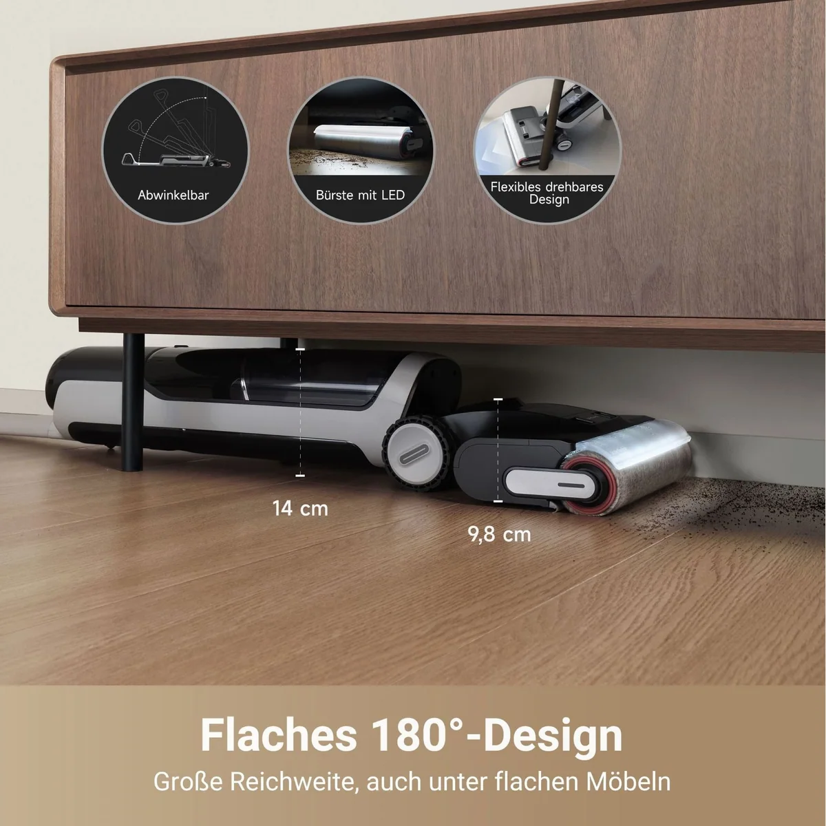 Dreame H14pro Nass-Trocken-Sauger, starke 18.000 Pa Saugkraft, 180° Reinigung, schnelle Trocknung 4