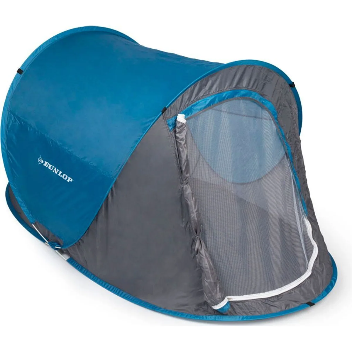 Dunlop Pop-up Zelt für 2 Personen, schnell aufbaubar, blau/grau — 255 x 155 x 95 cm 2
