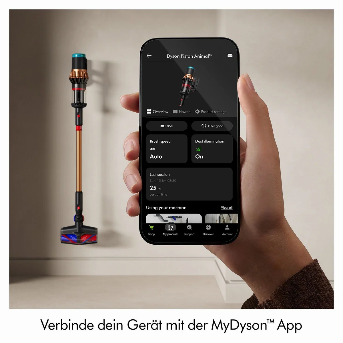 DYSON V16 Piston Animal, 900W, 70 Minuten Laufzeit, Haarentwirrungstechnologie Dieses Produkt der Marke DYSON wird von uns als unabhängigem Händler 5