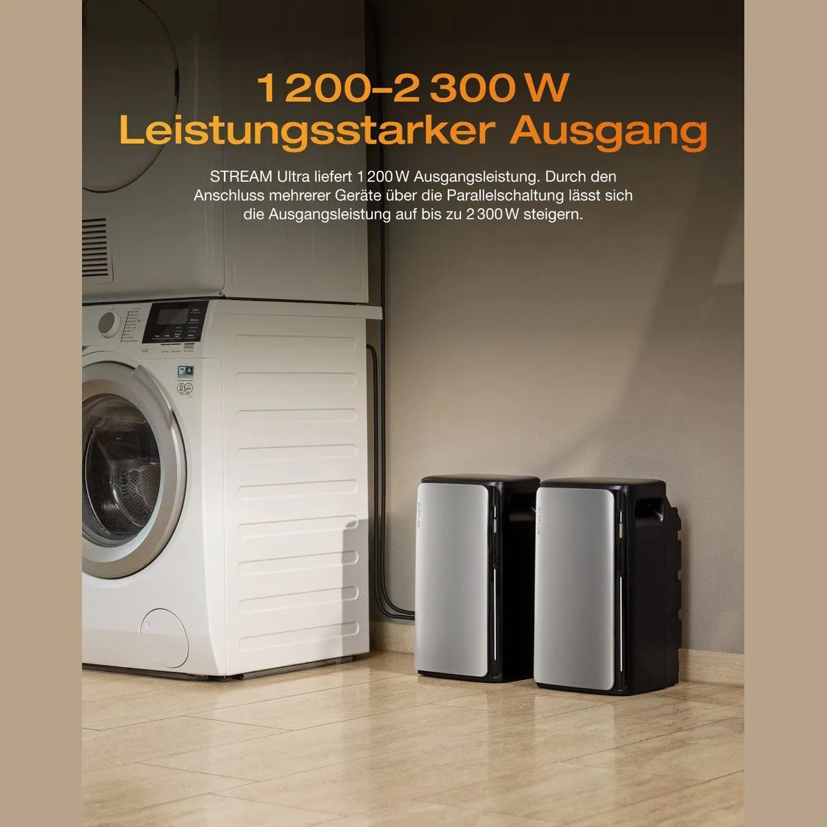EcoFlow STREAM Ultra Balkonkraftwerk, 1,92 kWh Speicher, 2800W Solareingang, flexibles Design 3