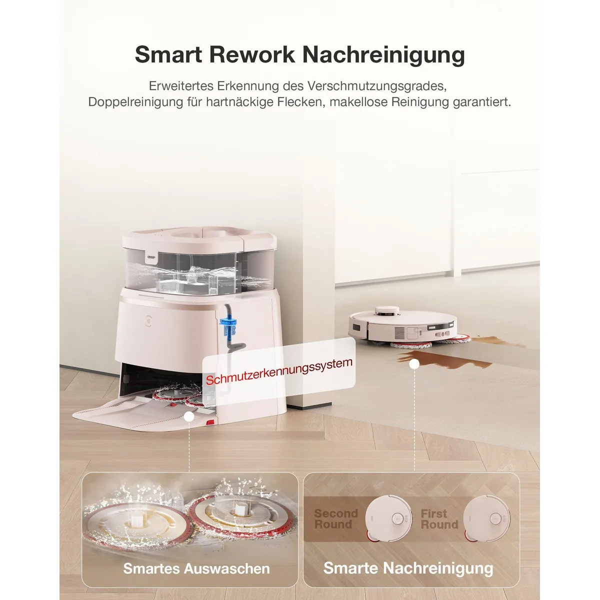 ECOVACS DEEBOT T30 PRO OMNI, starke Saugleistung, innovative Mopptechnologie, automatische Moppreinigung 3