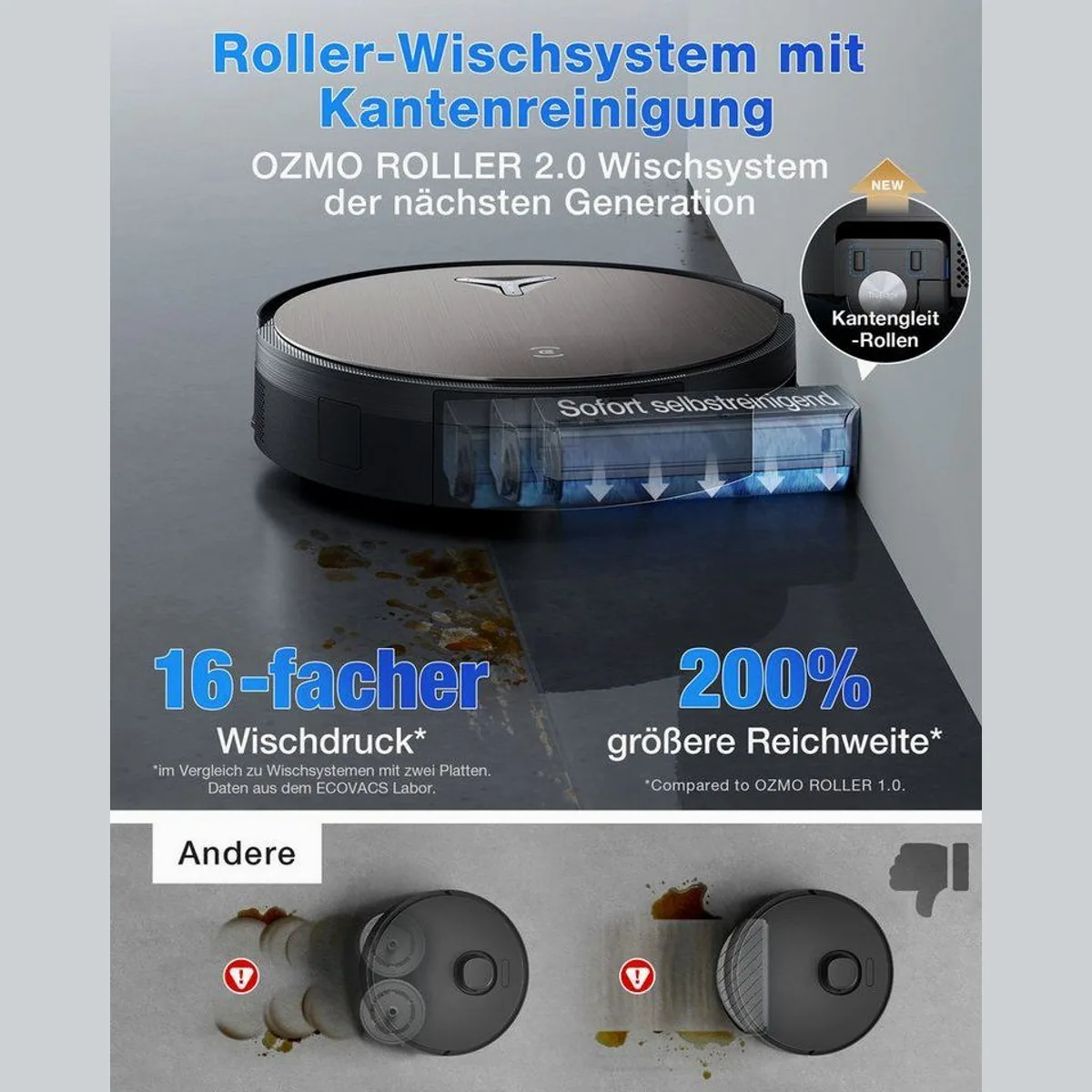 ECOVACS DEEBOT X11 OmniCyclone, 19.500 Pa Saugkraft, Wischfunktion, beutellos 5