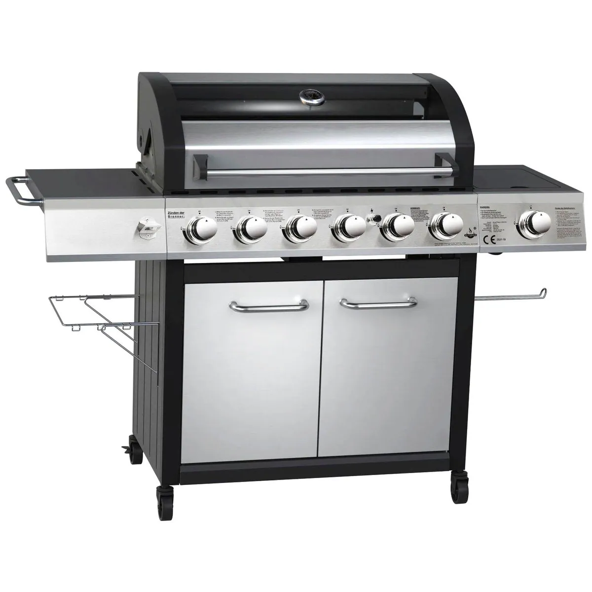 El Fuego Gasgrill Long Beach, 7 Brenner, Piezozündung, Gusseisenroste 4