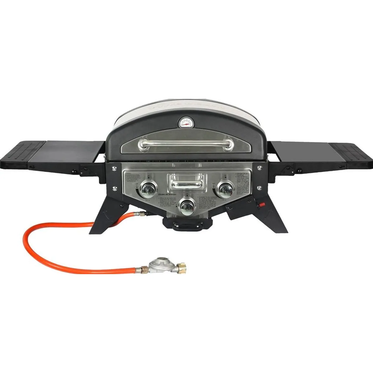 El Fuego Medison Tischgasgrill, kompakt, mit Aromabox und zwei Brennern 3
