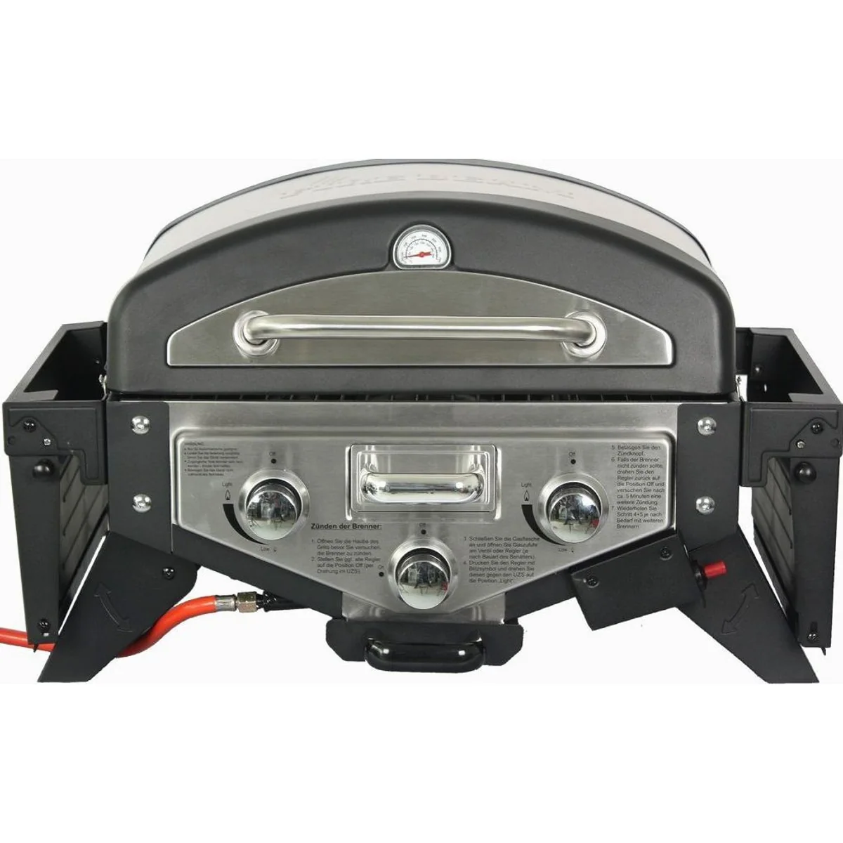 El Fuego Medison Tischgasgrill, kompakt, mit Aromabox und zwei Brennern 4