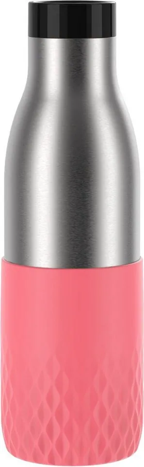 Emsa Bludrop Sleeve Trinkflasche, Edelstahl/Silikon, 12h warm/24h kühl
