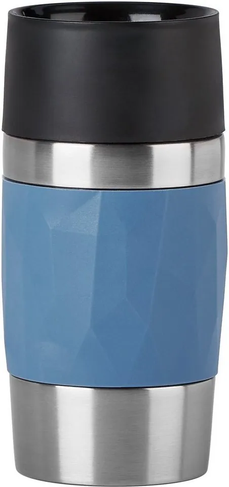 Emsa Travel Mug Compact, Edelstahl & Kunststoff, 0,3L, 360° Trinköffnung
