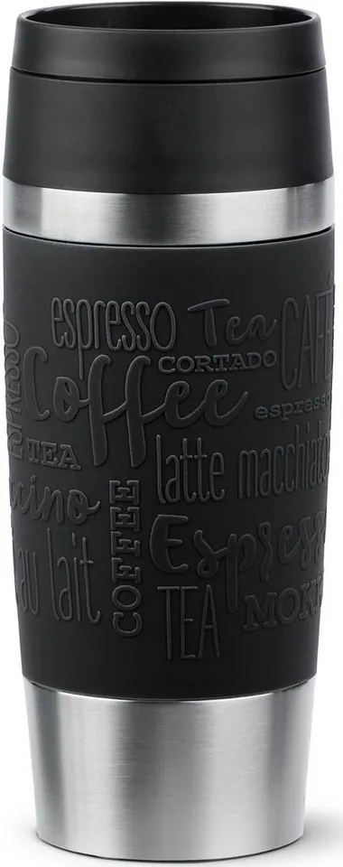 Emsa Thermobecher Travel Mug Classic, 360°-Trinköffnung, auslaufsicher, rutschfest, Edelstahl — 360 ml / 500 ml