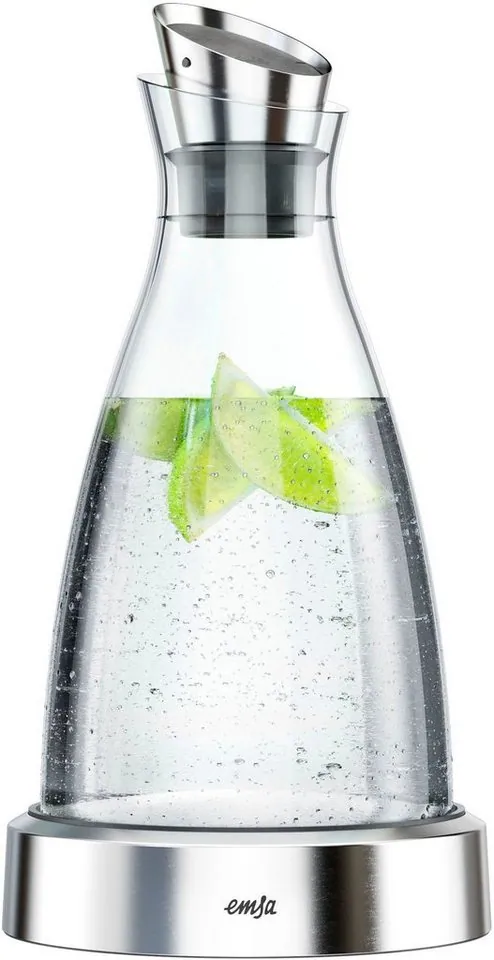 Emsa Karaffe FLOW, 1,0 l, elegantes Design, auslaufsicher, langlebig