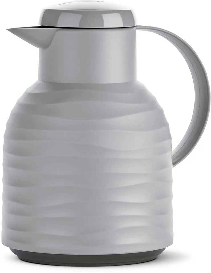 Emsa Samba Wave Isolierkanne, 1 l, 12h warm/24h kalt, Glaskolben