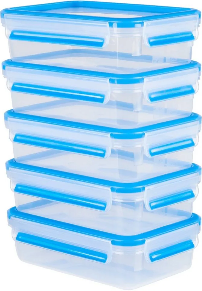 Emsa Frischhaltedose Clip & Close Set, 100 % dicht, spülmaschinenfest, 10-tlg.