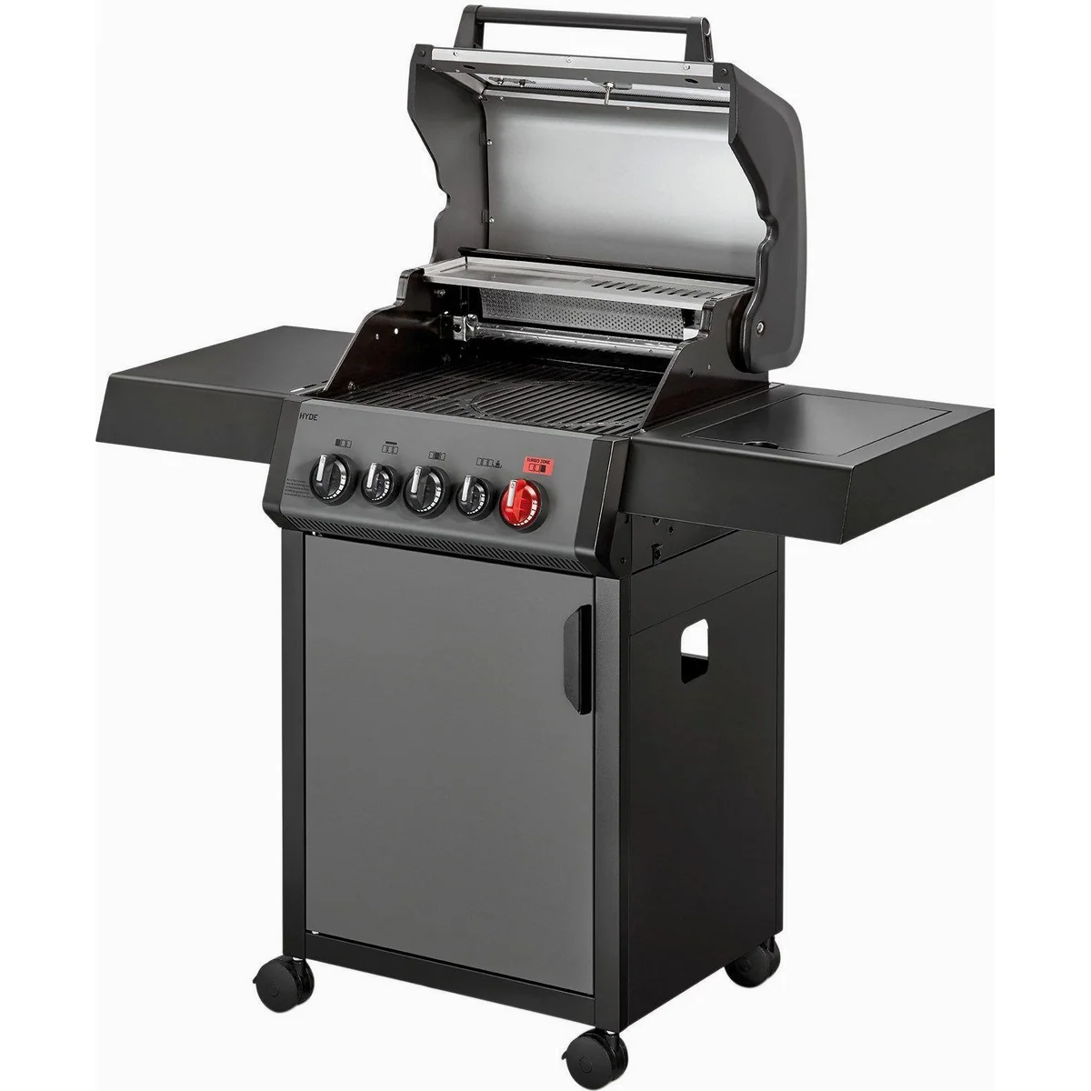 Enders Gasgrill HYDE 3 SIKR Turbo, 800 °C Turbo Zone, Infrarot Backburner, Sichtfenster 3