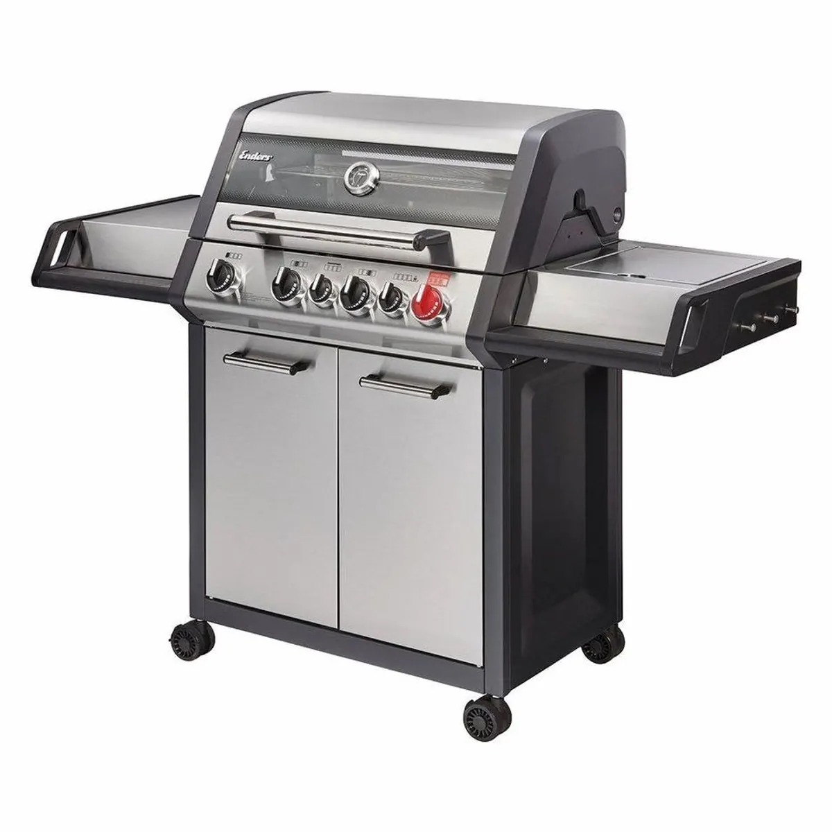 Enders Gasgrill Monroe Pro 4 SIK Turbo, 4 Brenner, Edelstahl, Turbo Zone