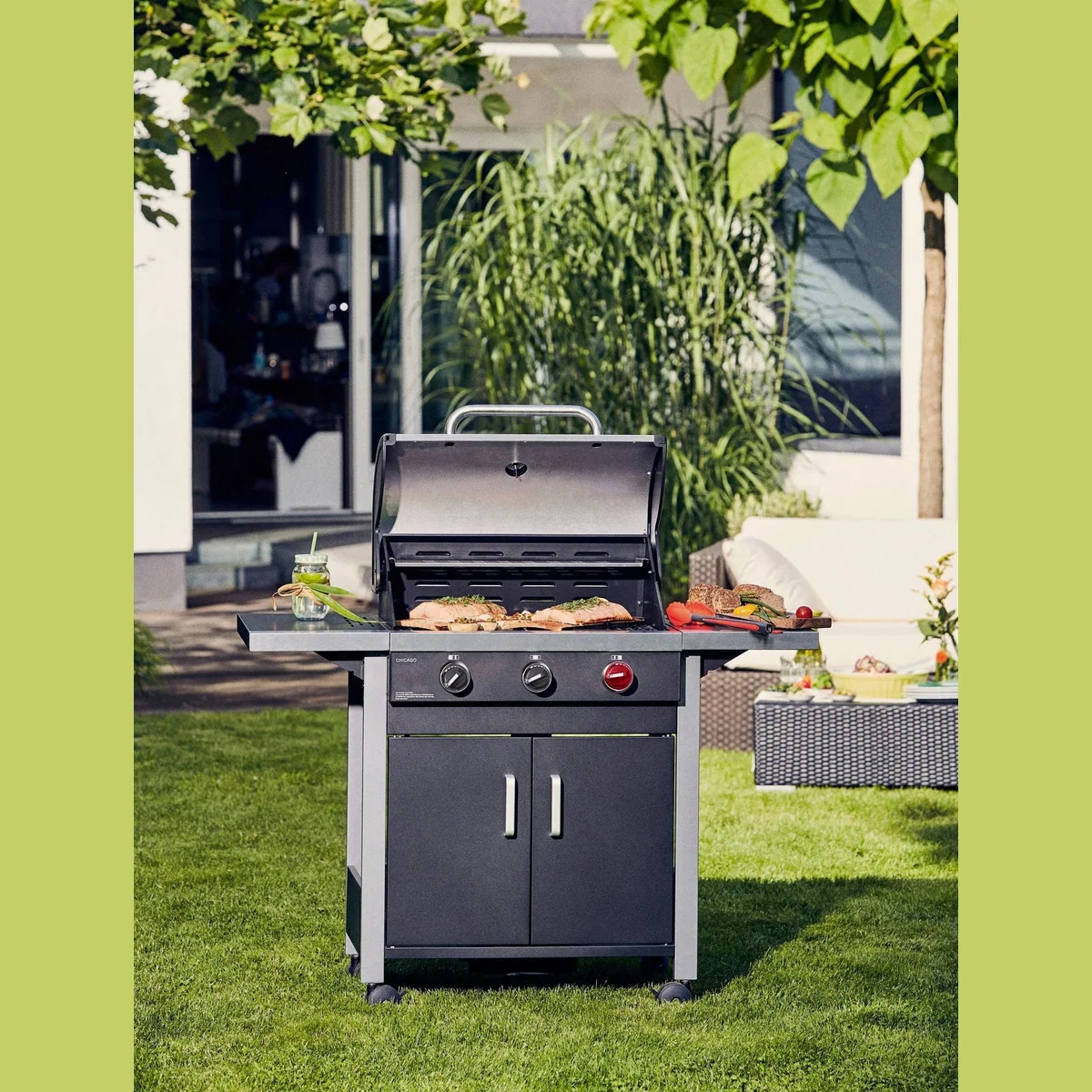 Enders Gasgrill Chicago 3 R Turbo, Turbo Zone und modularer Rost — 124x51x108 cm 2