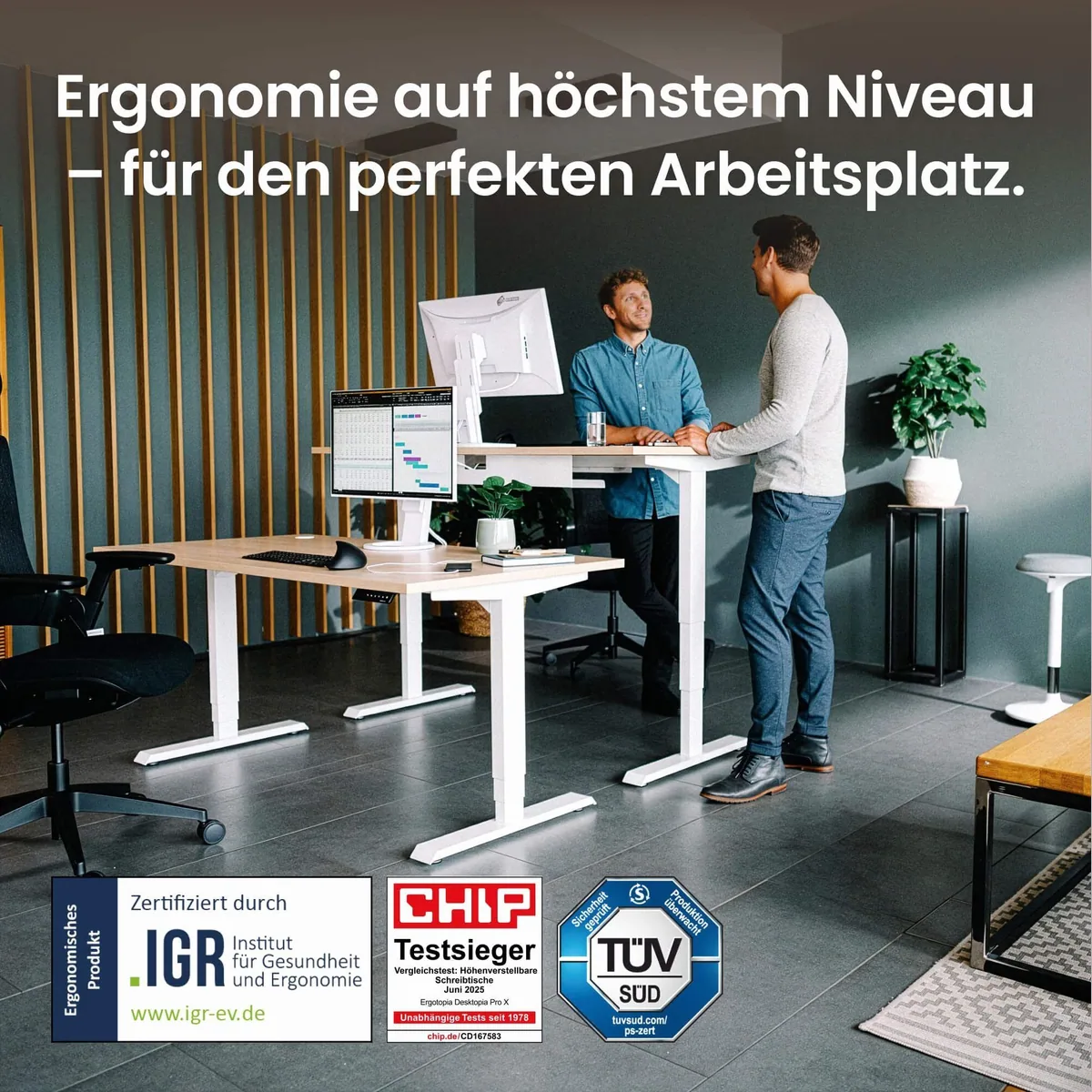 Ergotopia Pro X elektrisch höhenverstellbarer Schreibtisch, flexibel, stabil, mit OLED-Display 2