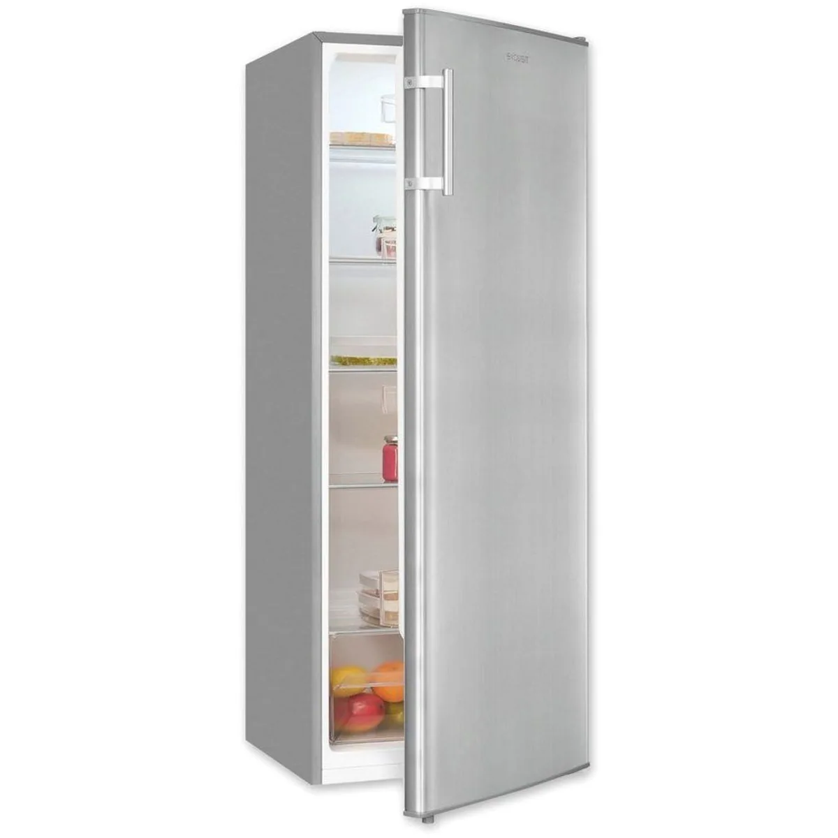 exquisit KS320-V-H-040D Vollraumkühlschrank, 242 l Volumen, fünf Glasablagen, Gemüseschublade 5